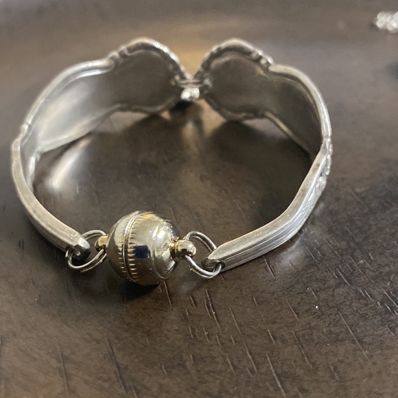 Spoon Bracelet Heart blue Rhinestone charm - Picture 2 of 4